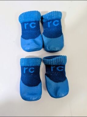 RC Pet Products Waterproof Pet Socks Size XS Blue Set of 4